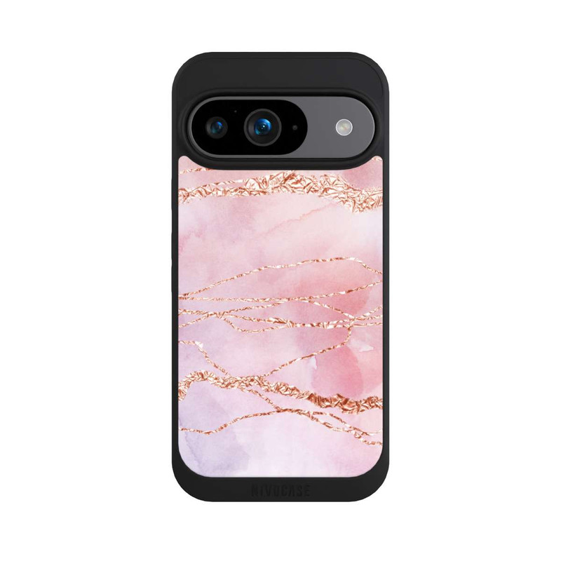 Pixel 9 NIVOpure Marmor Girly Rose Look Pailleté