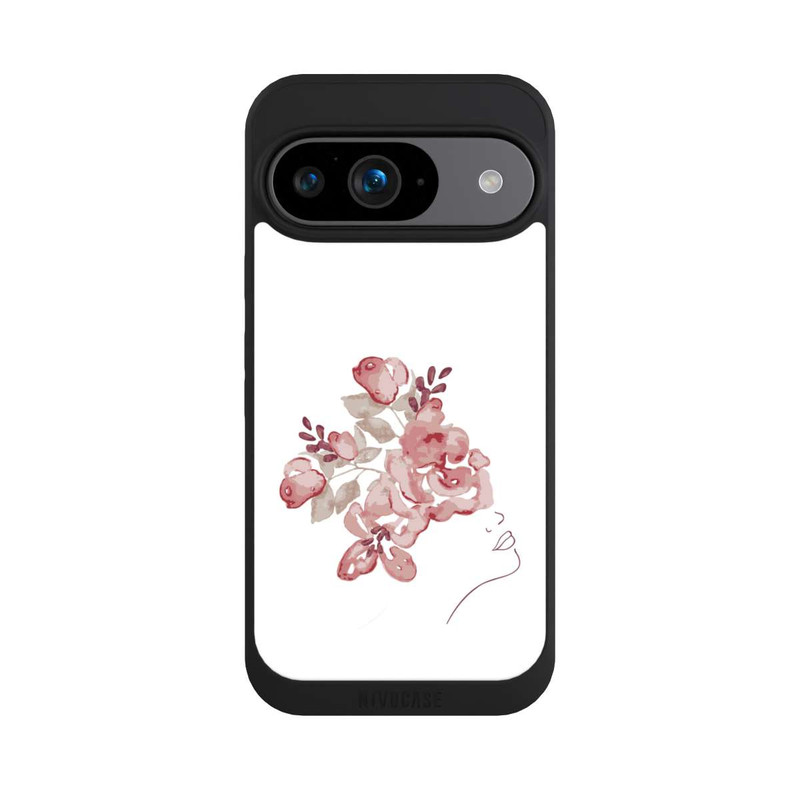 Pixel 9 NIVOpure Line Art Gesicht Blumen
