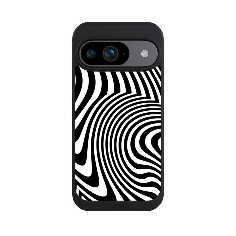 Pixel 9 NIVOpure schwarz-weiße Wellen