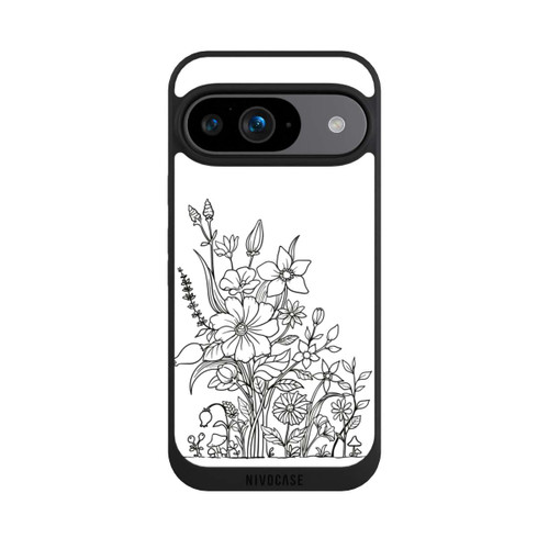 Google Pixel 9 NIVOpure Flowers Line Art