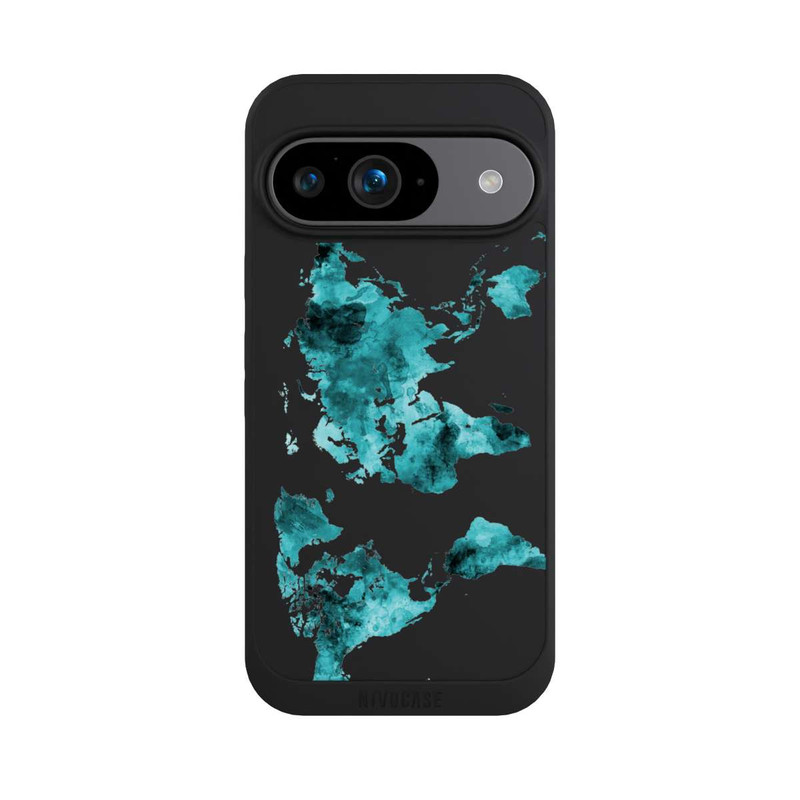 Pixel 9 NIVOpure Carte du monde Teal Transparent