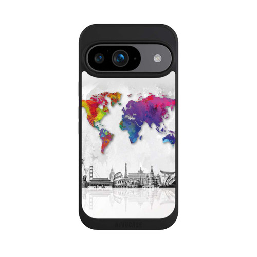 Google Pixel 9 NIVOpure Weltkarte mit Skyline