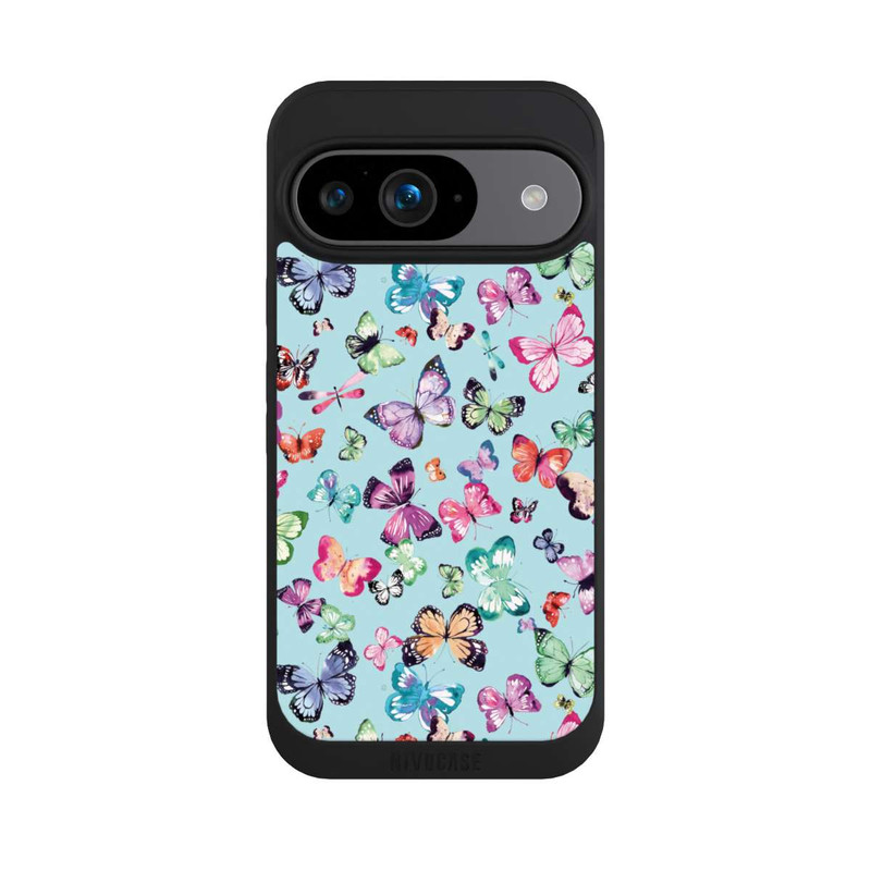 Pixel 9 NIVOpure Papillons Rose Orange Bleu