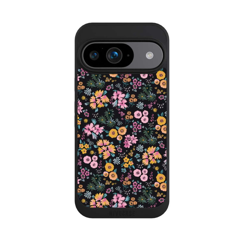 Pixel 9 NIVOpure Petites Fleurs colorées Noir 2