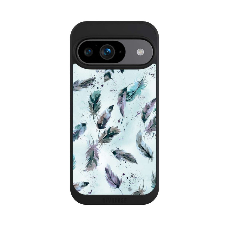 Pixel 9 NIVOpure Magische Federn Sanftes Blau