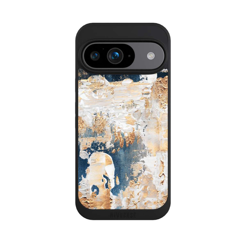 Pixel 9 NIVOpure Abstraktion Blau und Gold