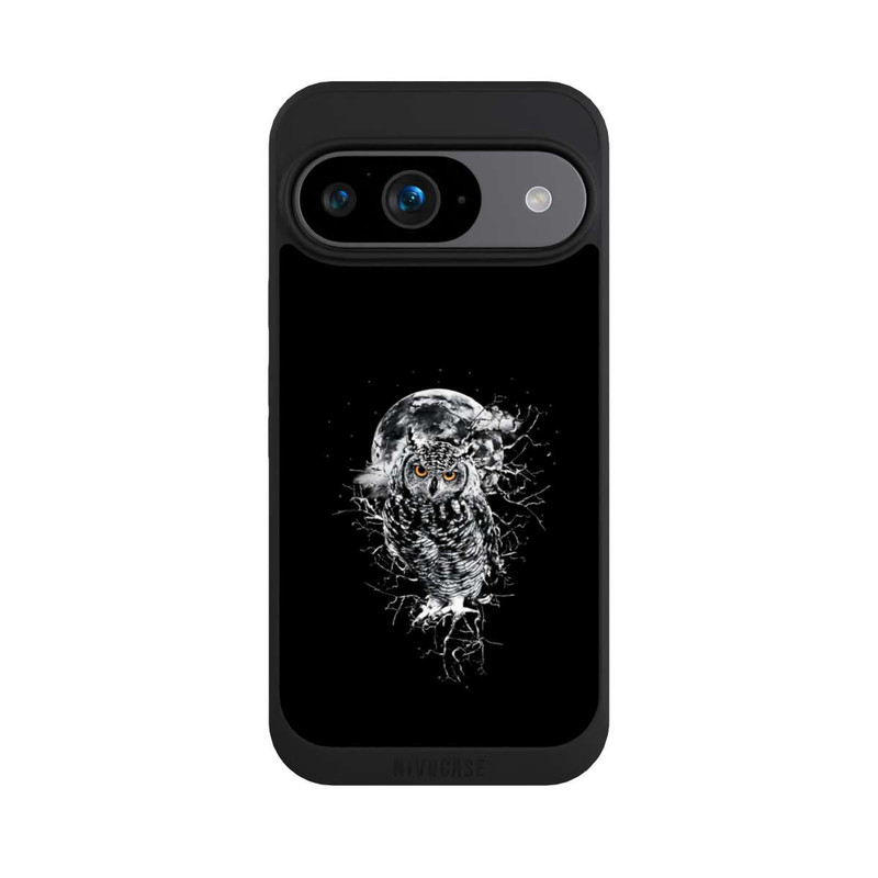 Pixel 9 NIVOpure Eule in Schwarz/Weiß