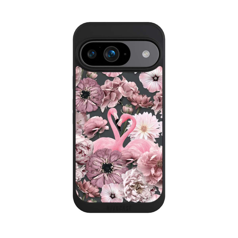 Pixel 9 NIVOpure Flamants roses en motif de fleurs