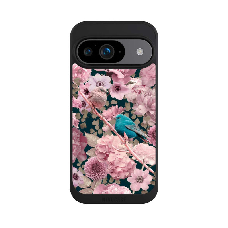 Pixel 9 NIVOpure Moineaux à motif de fleurs roses