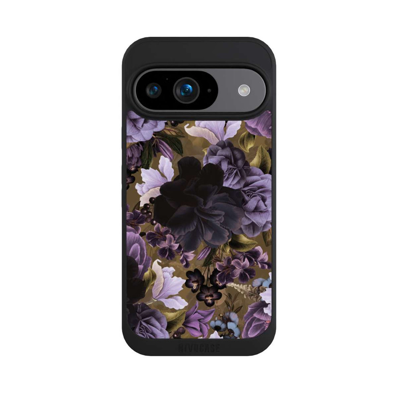Pixel 9 NIVOpure  Lila und goldene Vintageblumen