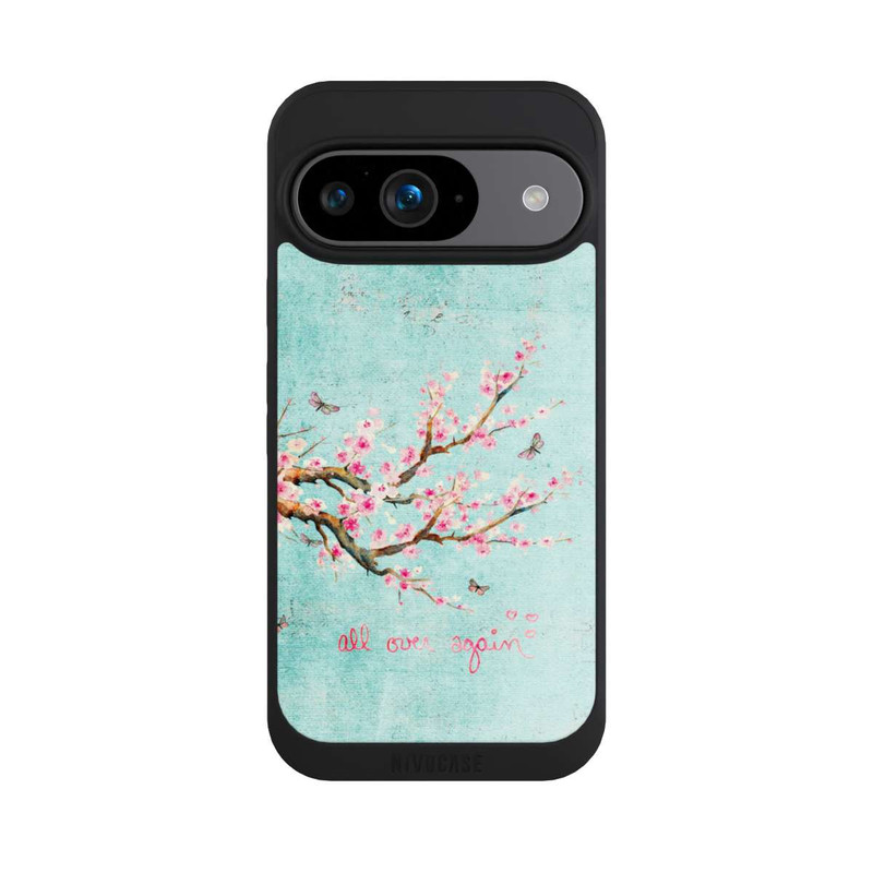 Pixel 9 NIVOpure Motif d'arbre en fleurs de cerisier bleu