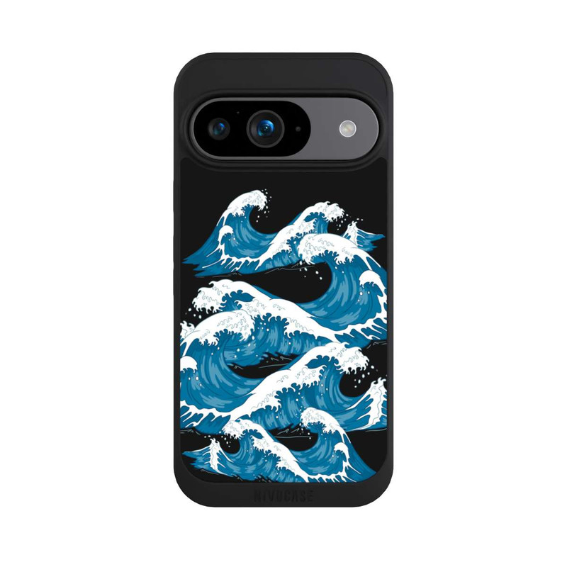 Pixel 9 NIVOpure Sea Waves Black Kanagawa