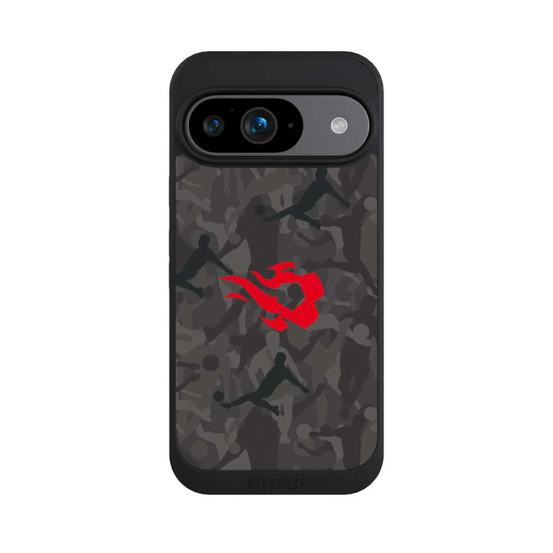 Pixel 9 NIVOpure Belgisch Rot Flammen Camouflage Grau