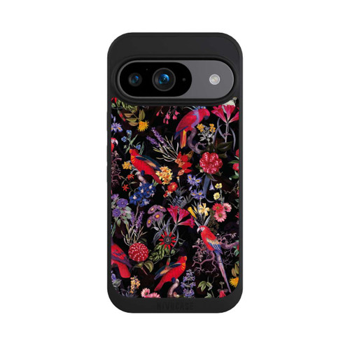 Google Pixel 9 NIVOpure Dark Flowers and Parrots