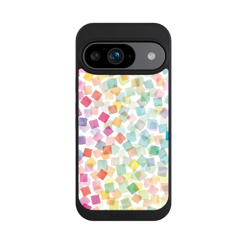 Pixel 9 NIVOpure Konfetti geometrische Plaids Regenbogen