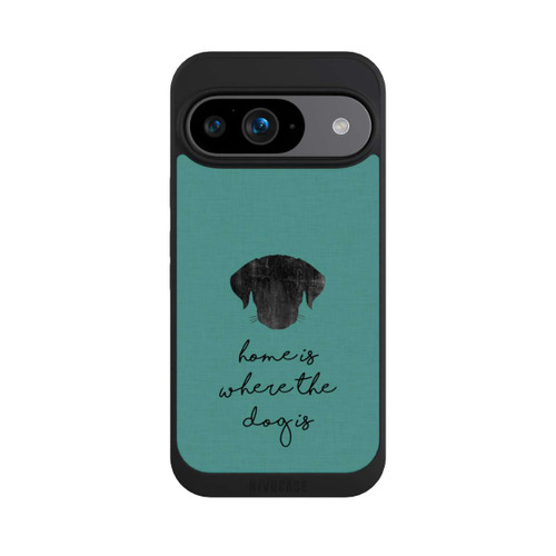 Google Pixel 9 NIVOpure Home Is Where The Dog Is - Schwarz auf Türkis
