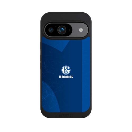 Google Pixel 9 NIVOpure Schalke 04 Blauer Hintergrund Mit Logo