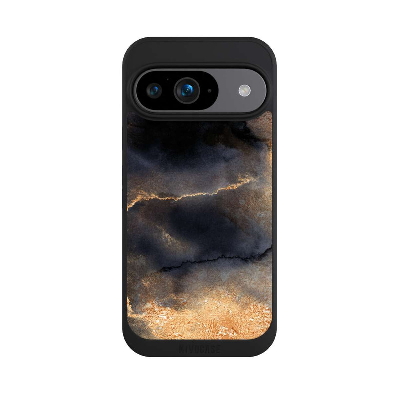 Pixel 9 NIVOpure Schwarzer Marmor Goldstaub Look