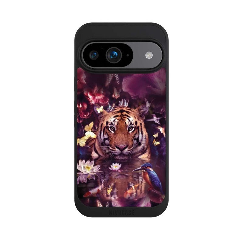 Pixel 9 NIVOpure Tiger Blumenrahmen