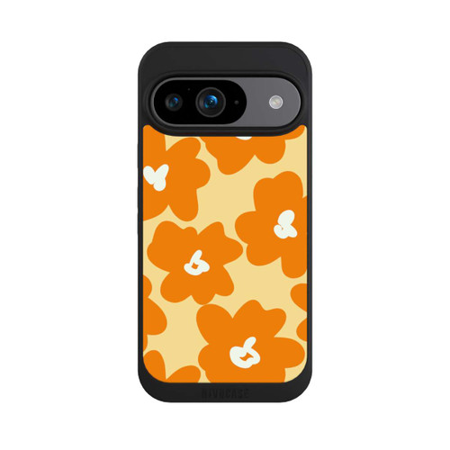 Google Pixel 9 NIVOpure Retro Blumenmuster Päivi Gelb Orange
