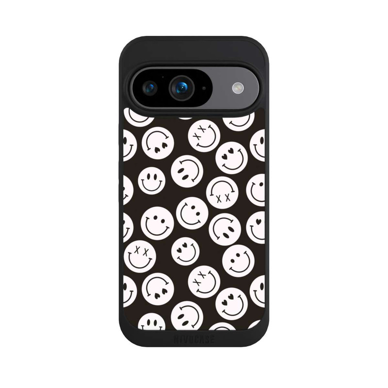 Pixel 9 NIVOpure Smiles Emotes Pattern Black And White