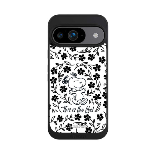 Google Pixel 9 NIVOpure Snoopy schwarz und weiß This Is The Life