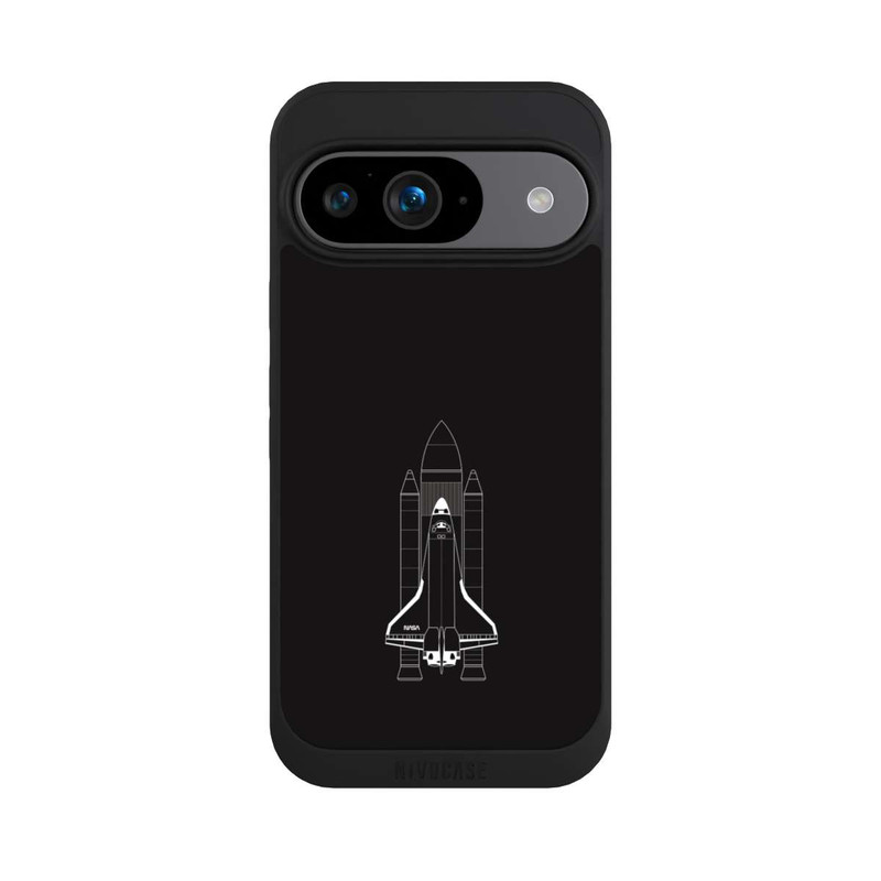 Pixel 9 NIVOpure Space Shuttle Weiß auf Schwarz