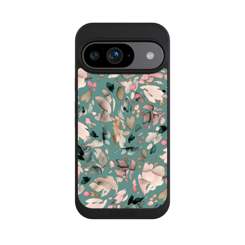Pixel 9 NIVOpure Abstrakte Blumenblätter grün