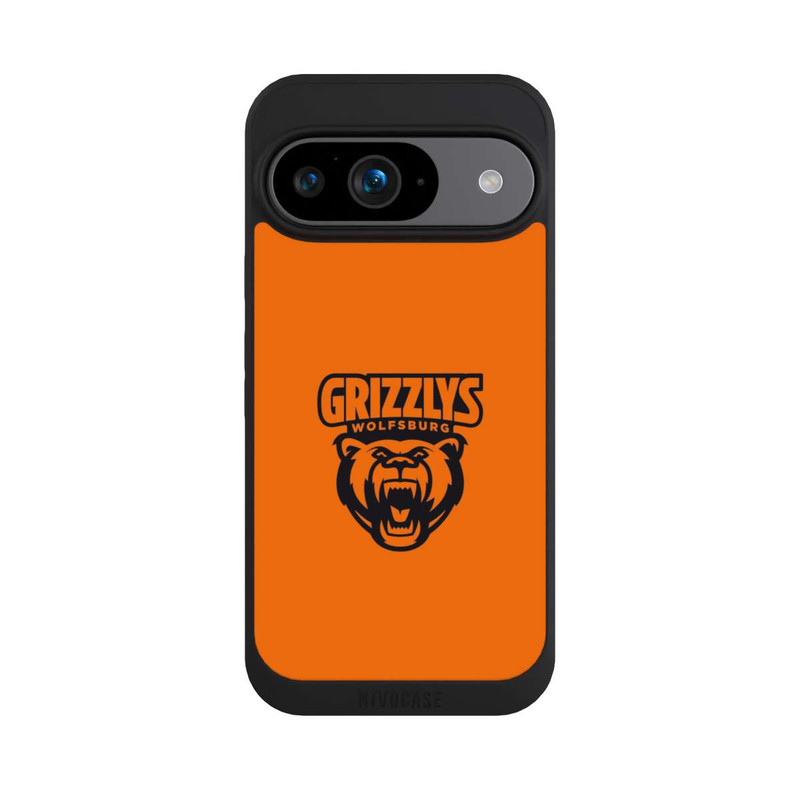 Pixel 9 NIVOpure Logo Schwarz und Orange