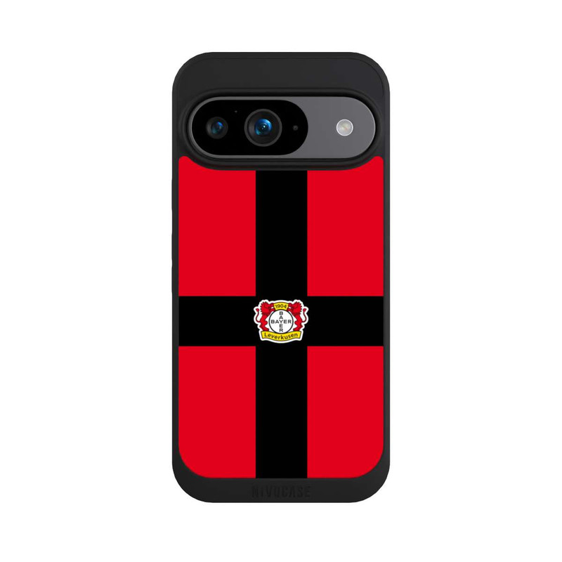 Pixel 9 NIVOpure Bayer 04 Leverkusen Schwarzes Kreuz auf Rot