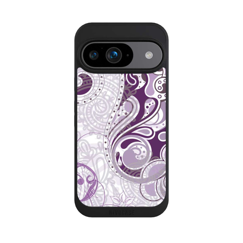 Pixel 9 NIVOpure Motif d'automne violet et blanc