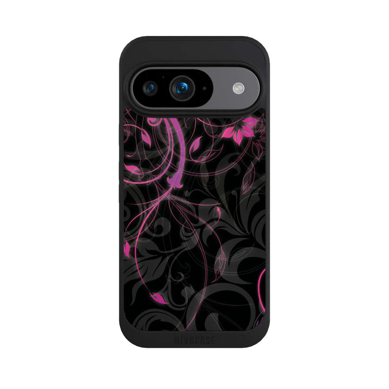 Pixel 9 NIVOpure Fleurs d'automne noires et roses