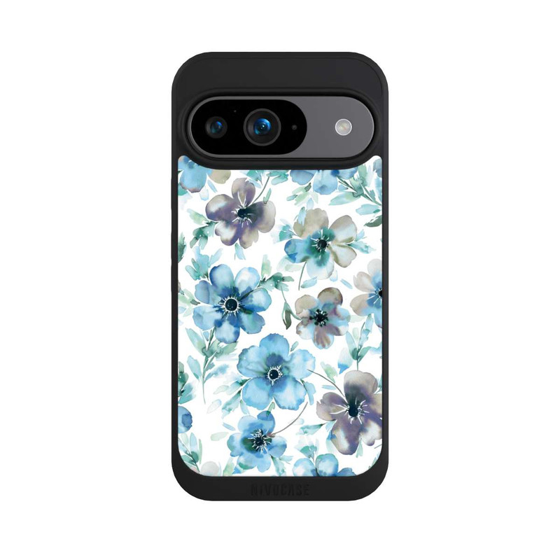 Pixel 9 NIVOpure Motif de fleurs bleues Tendance