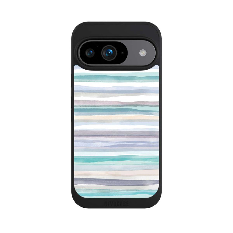 Pixel 9 NIVOpure Rayures pastel bleu