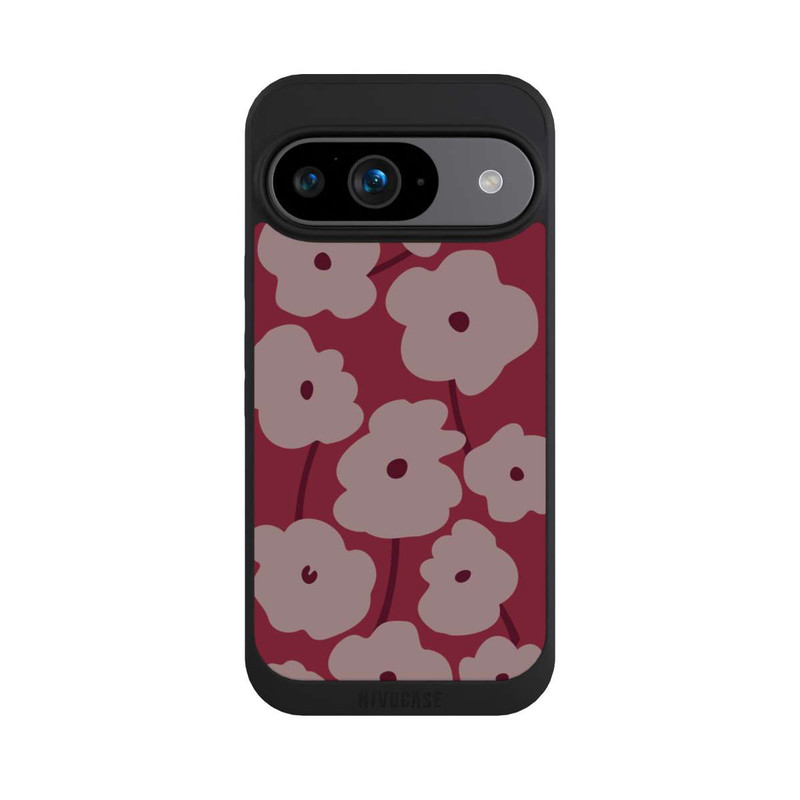 Pixel 9 NIVOpure Minimalistische Blumen Bordeaux