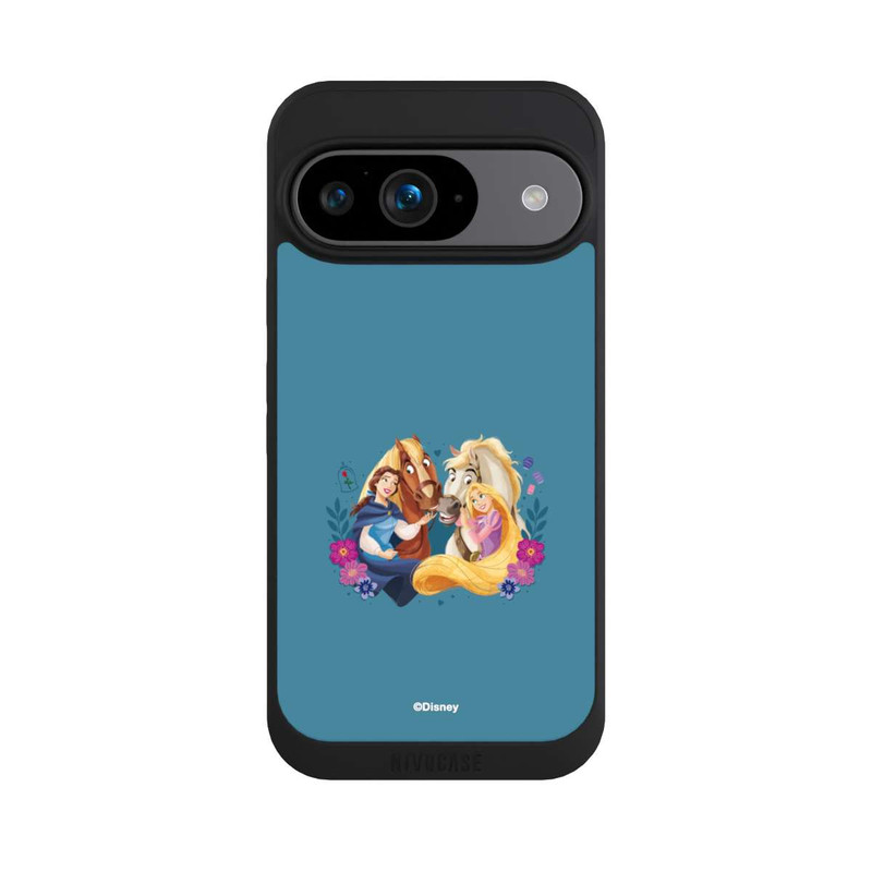 Pixel 9 NIVOpure Disney Prinzessinnen Belle and Rapunzel mit Pferden