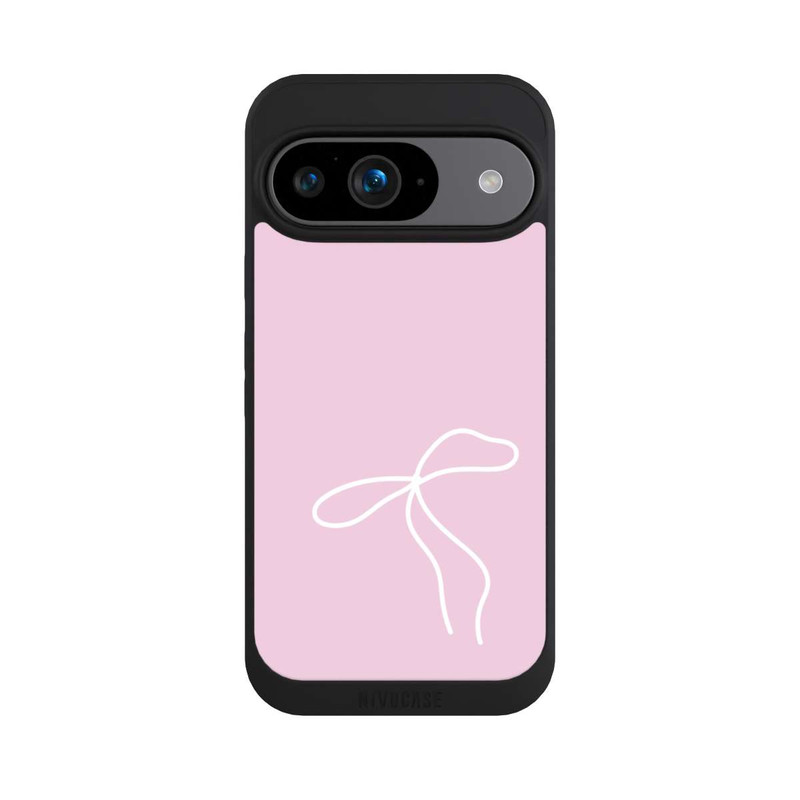 Pixel 9 NIVOpure Trendy Schleife Weiß Rosa
