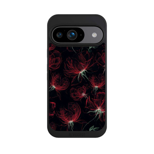 Google Pixel 9 NIVOpure Tapete mit roten Blumen