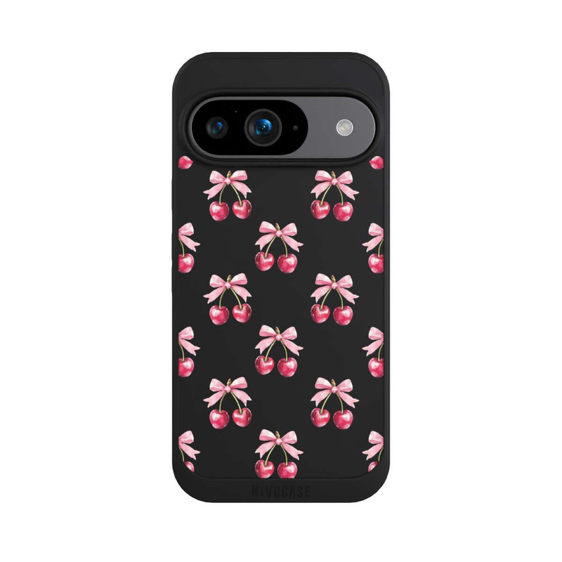 Pixel 9 NIVOpure Cherry Bow Pattern Transparent with AI