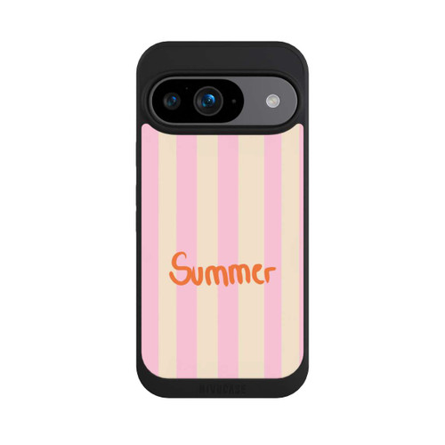 Google Pixel 9 NIVOpure Summer- Rosa und Orange Streifen Hintergrund