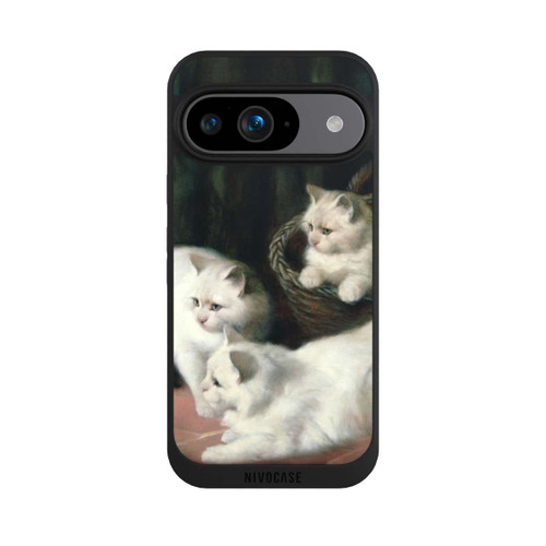 Google Pixel 9 NIVOpure Three White Angora Kittens