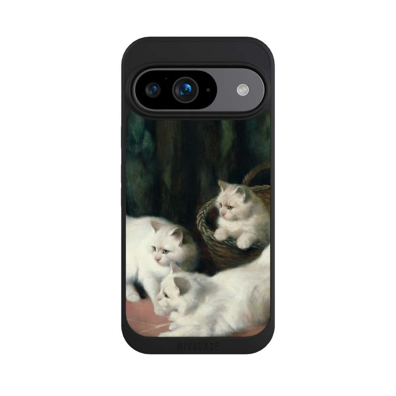 Pixel 9 NIVOpure Three White Angora Kittens