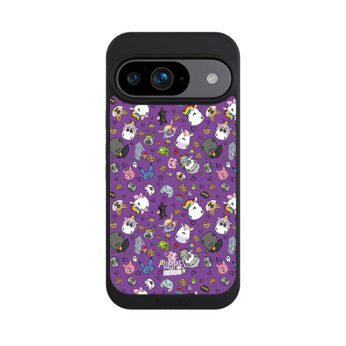 Google Pixel 9 NIVOpure Muster Lila Hintergrund Pummeleinhorn