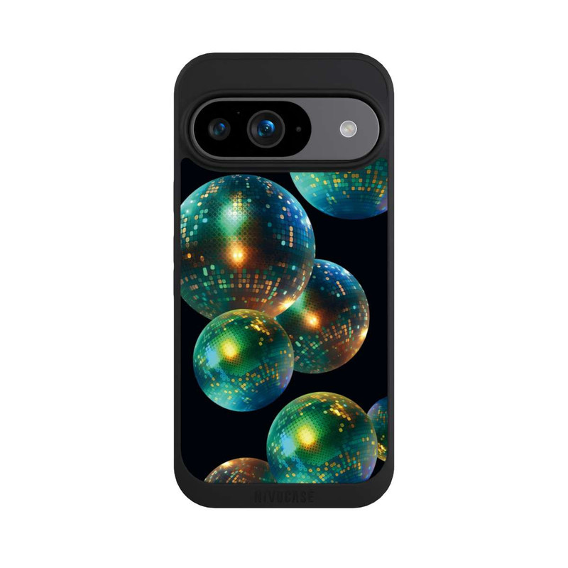 Pixel 9 NIVOpure Discokugel Dekoration Schwarz mit KI