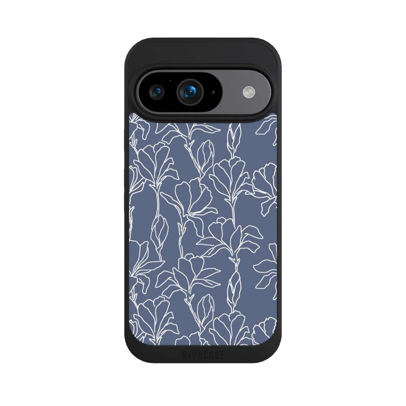 Pixel 9 NIVOpure Flower Silhouettes on Blue