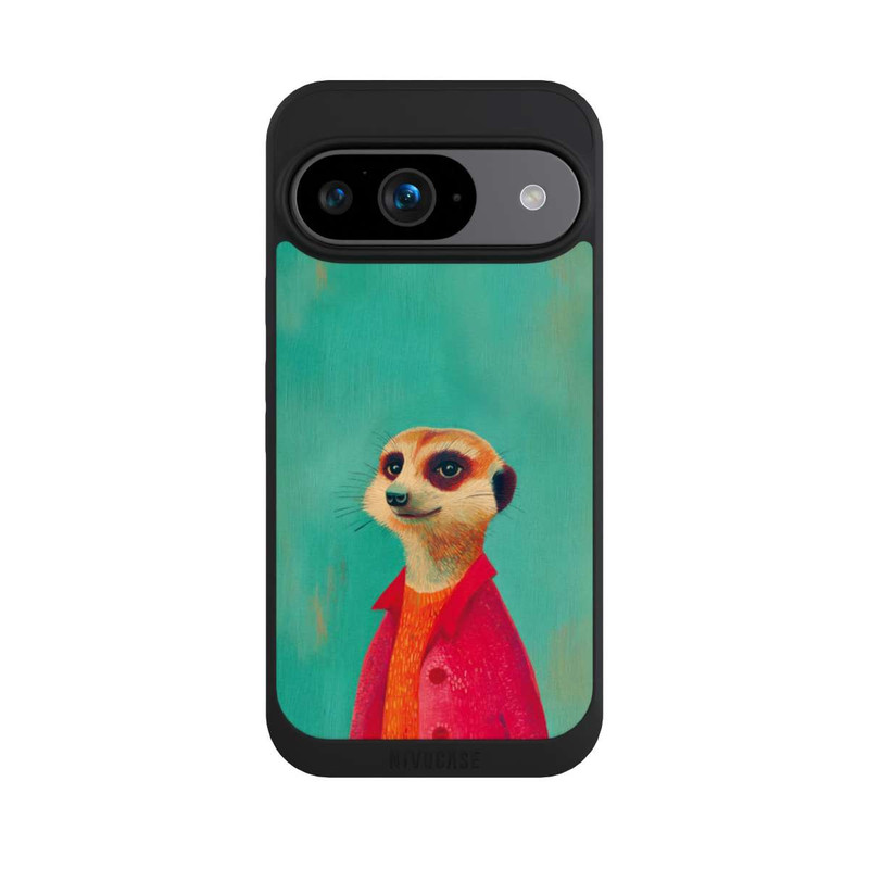 Pixel 9 NIVOpure Meerkat Green Illustration