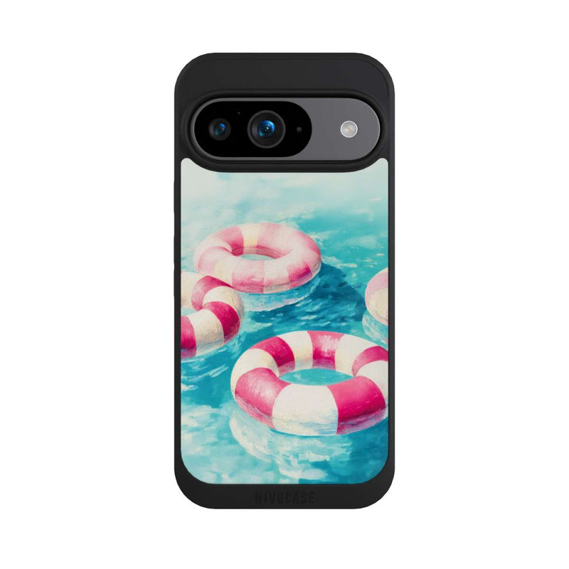 Pixel 9 NIVOpure Striped Swim Rings in The Pool