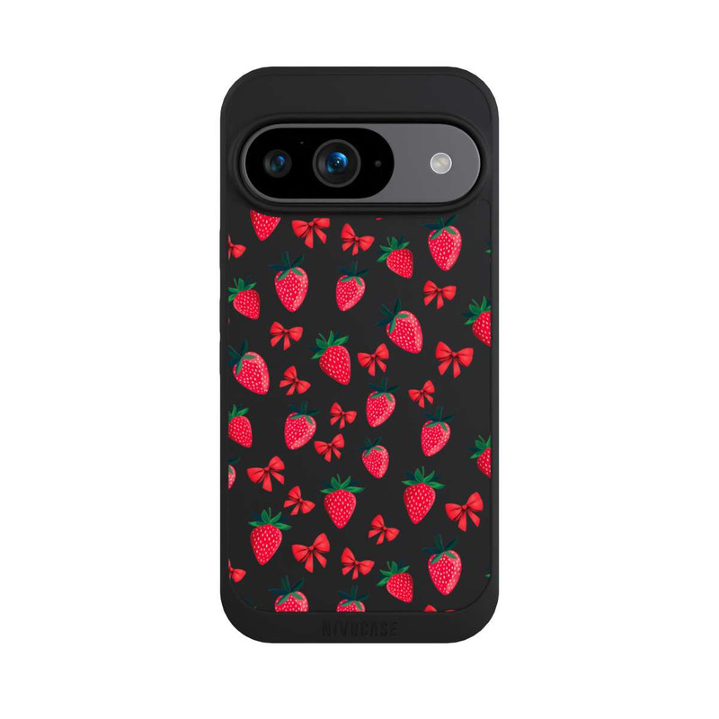 Pixel 9 NIVOpure Erdbeer Herz Muster Transparent