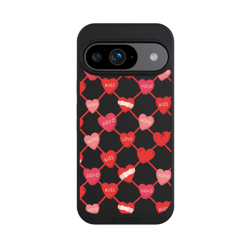 Google Pixel 9 NIVOpure Herz Muster XOXO Rot
