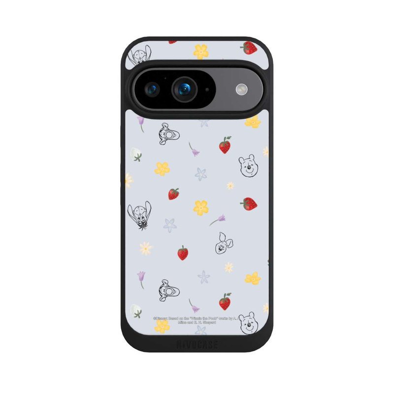Pixel 9 NIVOpure Winnie the Pooh and Friends Strawberry Pattern Blue